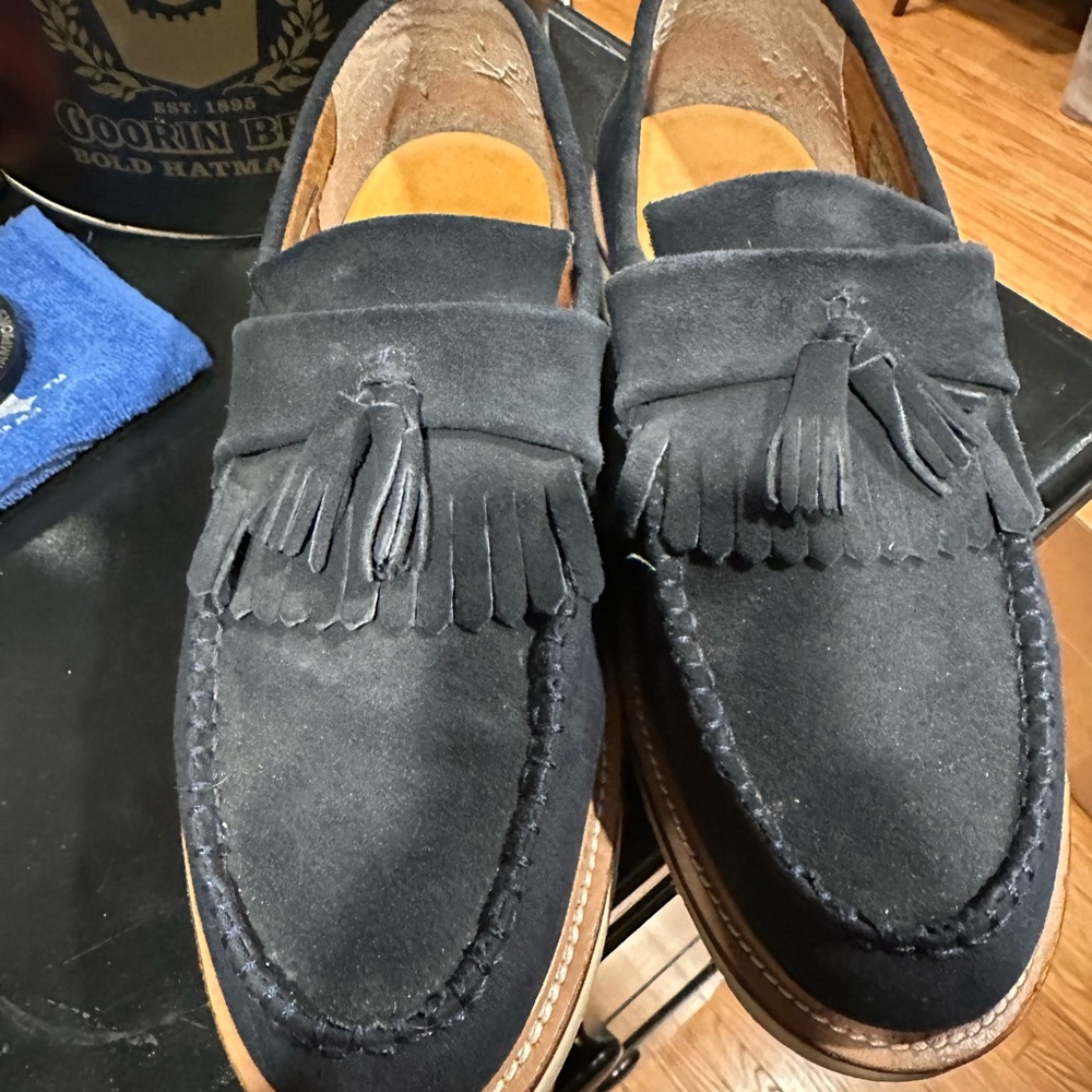 Dr. Martens Black Suede Tassel Loafers - Picture 2 of 8